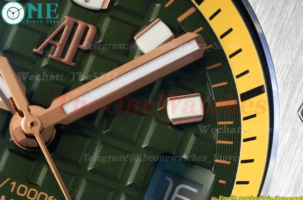 42mm Royal Oak BF 15720 Stk SS Offshore A4308 Green Diver RU 0302